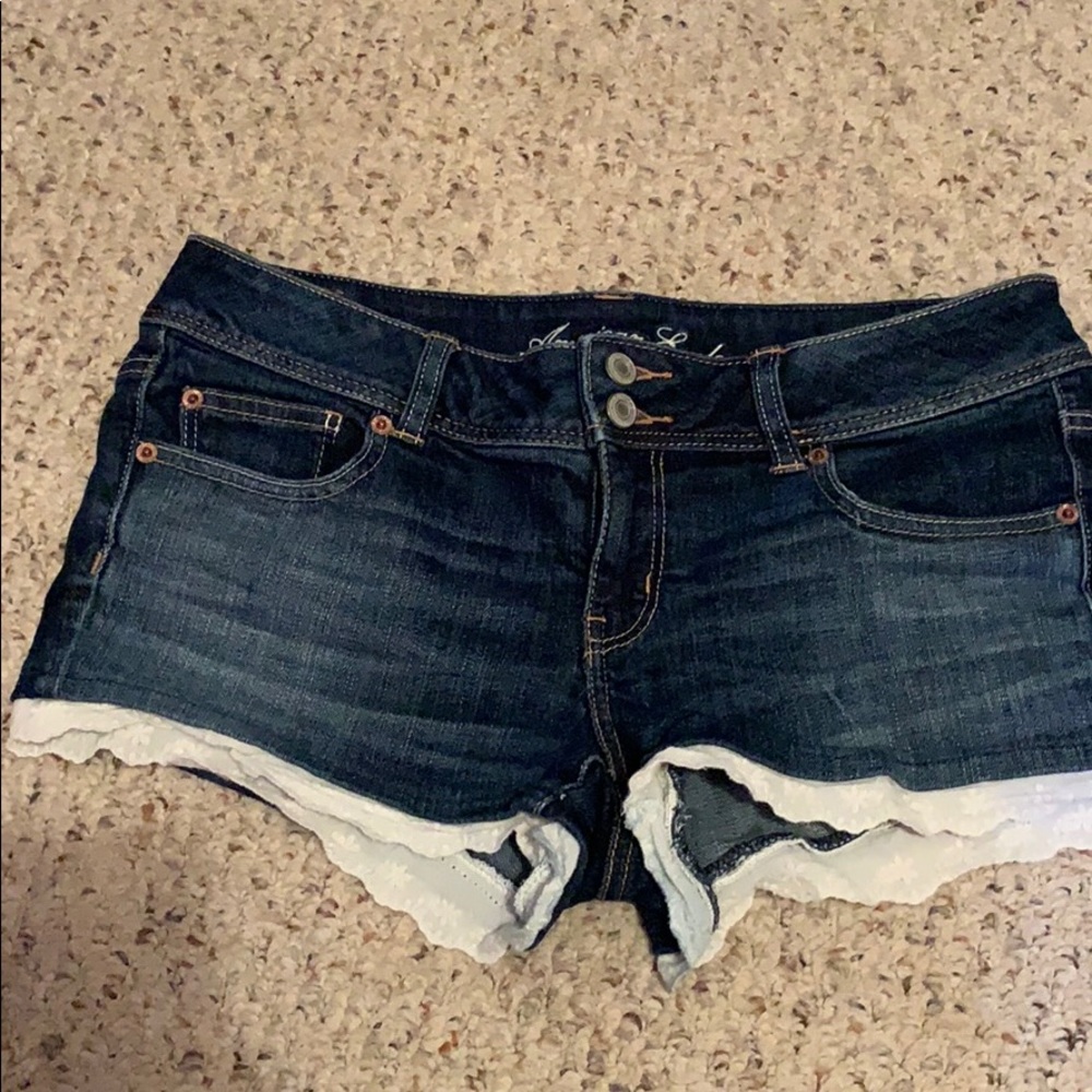 Jean/lace shorts